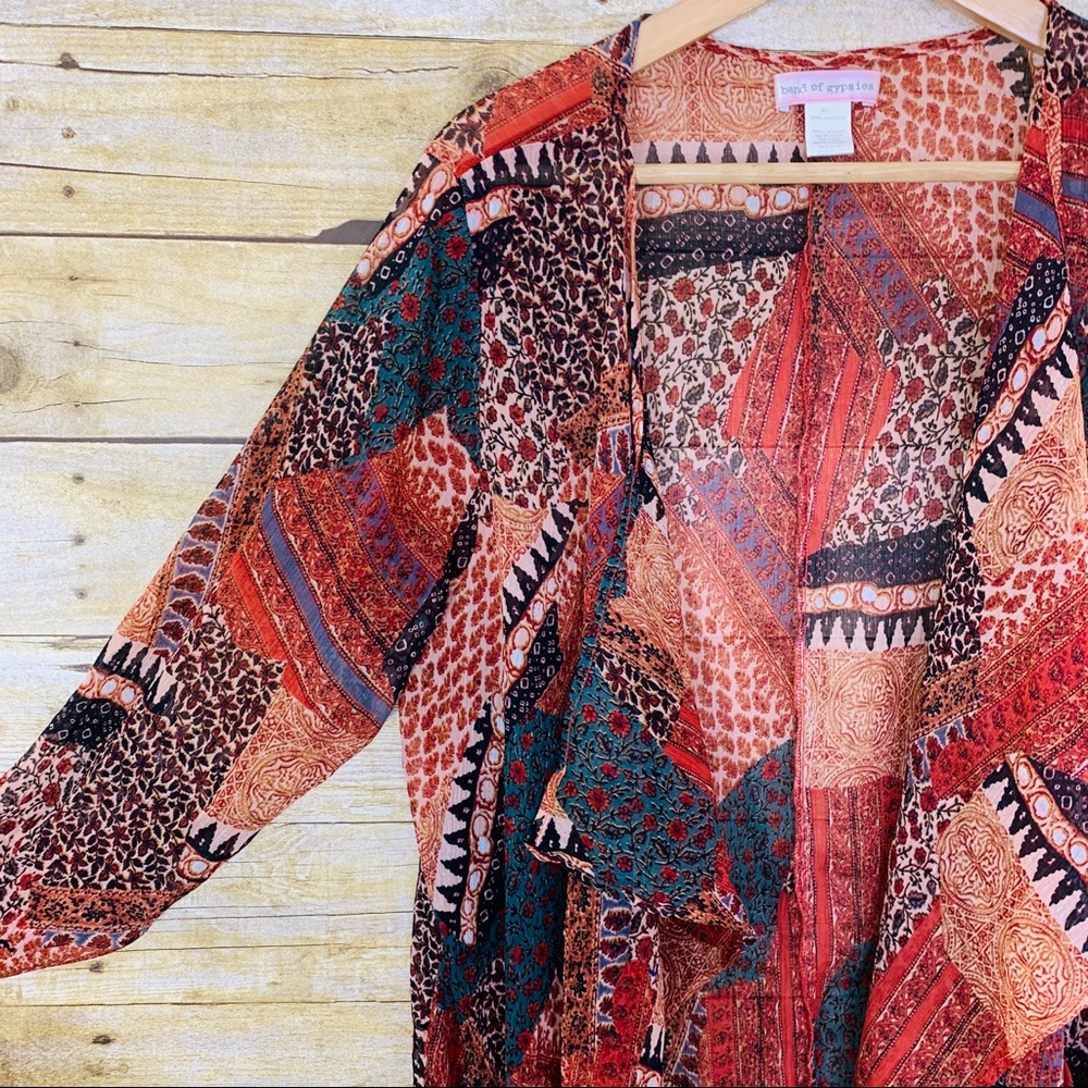 Band of Gypsies Midi Kimono Jacket Multicolor - Picture 6 of 6